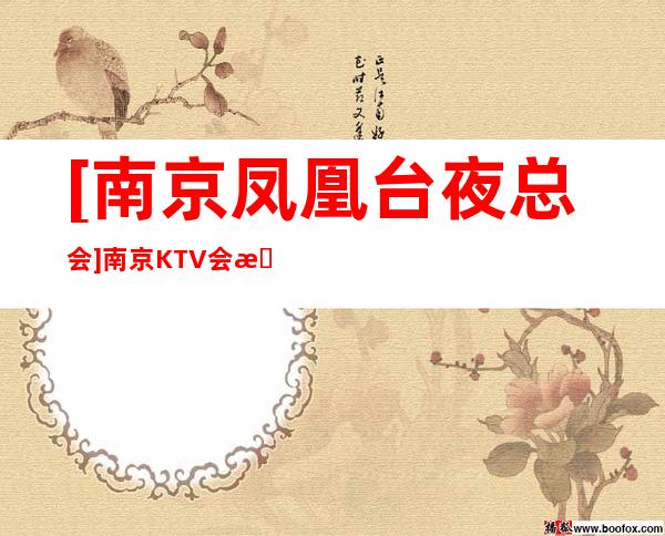 [南京凤凰台夜总会]南京KTV会所预定消费明细表