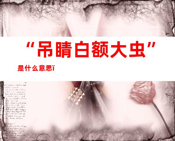“吊睛白额大虫”是什么意思(有只吊睛白额大虫是什么意思)