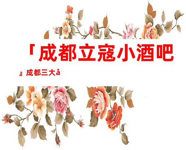 「成都立寇小酒吧』成都三大好玩酒吧