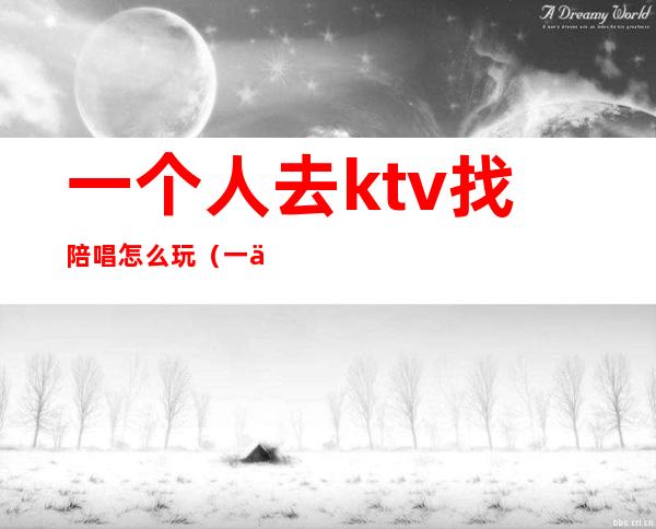 一个人去ktv找陪唱怎么玩(一个人去ktv找陪唱怎么玩好)