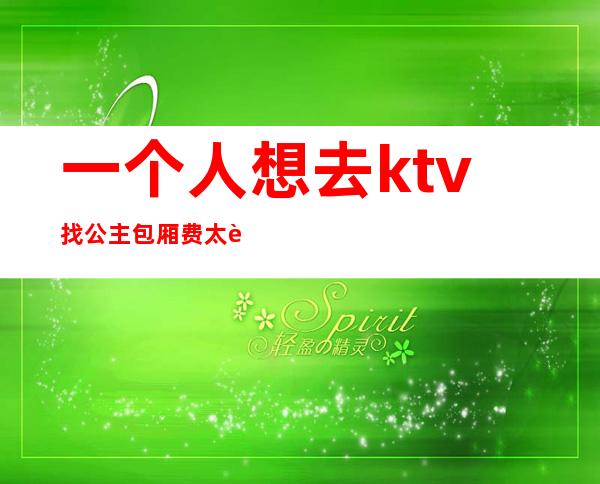 一个人想去ktv找公主包厢费太贵(有一个人去ktv找公主的吗)