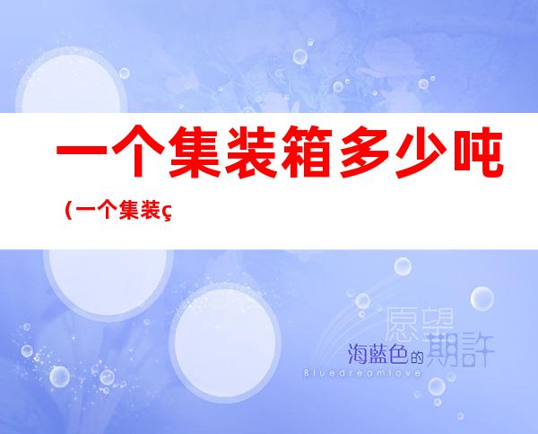 一个集装箱多少吨（一个集装箱多少吨椰子油）
