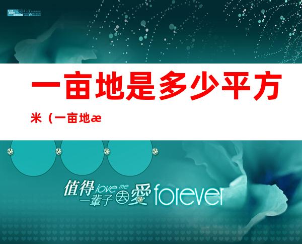 一亩地是多少平方米(一亩地是多少公顷)