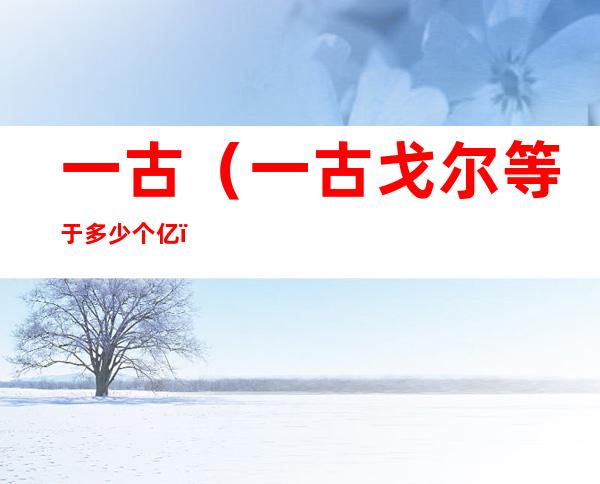 一古(一古戈尔等于多少个亿)