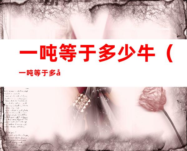 一吨等于多少牛(一吨等于多少牛米)