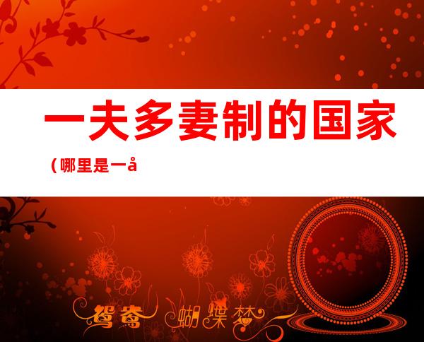 一夫多妻制的国家(哪里是一夫多妻制的国家)