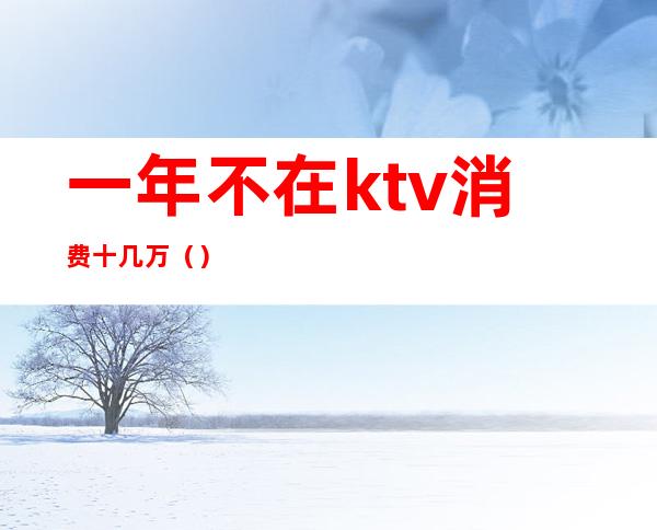 一年不在ktv消费十几万()