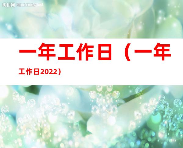 一年工作日(一年工作日2022)