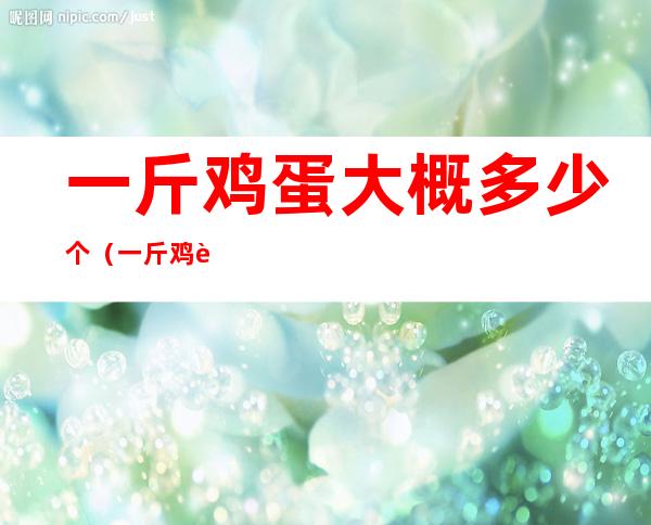 一斤鸡蛋大概多少个(一斤鸡蛋多少钱)