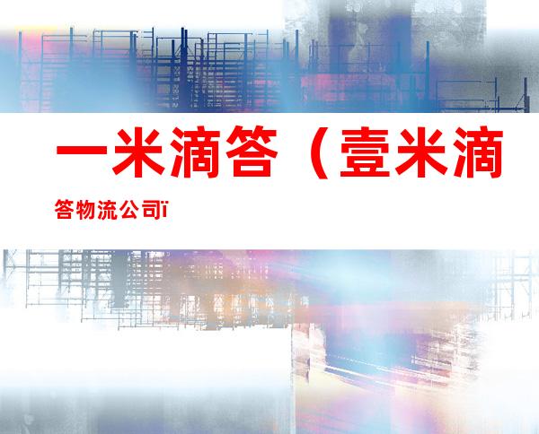 一米滴答(壹米滴答物流公司)