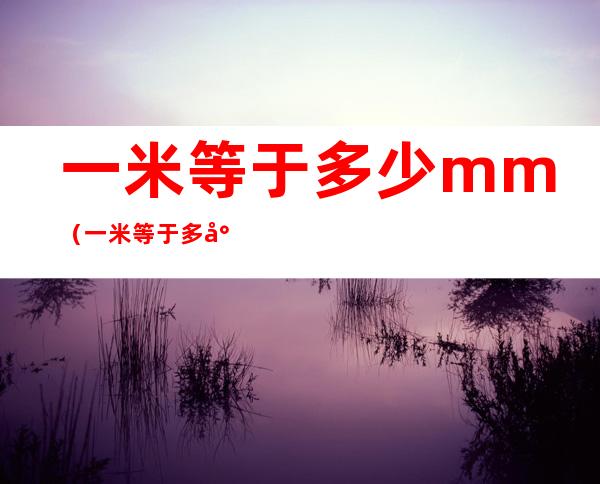 一米等于多少mm（一米等于多少mm平方）