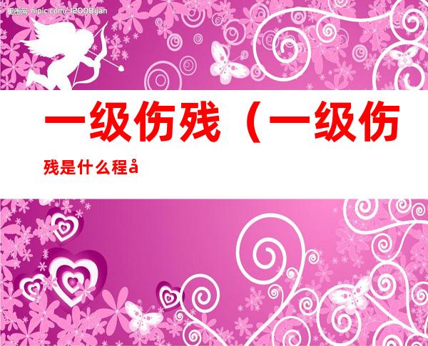 一级伤残(一级伤残是什么程度)