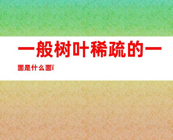 一般树叶稀疏的一面是什么面(比如树叶稀疏的一面是什么面)