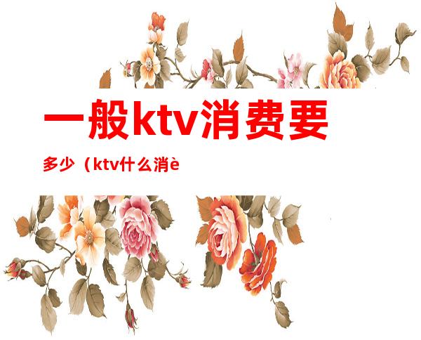 一般ktv消费要多少(ktv什么消费)
