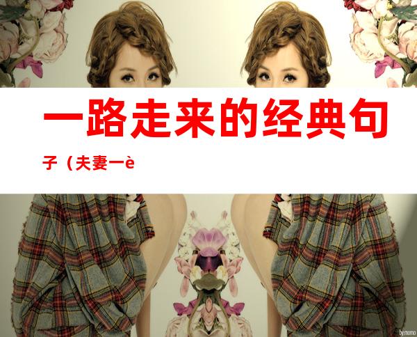 一路走来的经典句子(夫妻一路走来的经典句子)