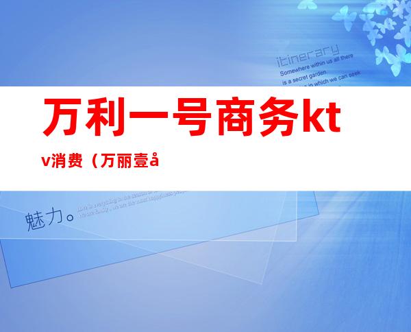 万利一号商务ktv消费(万丽壹号ktv)