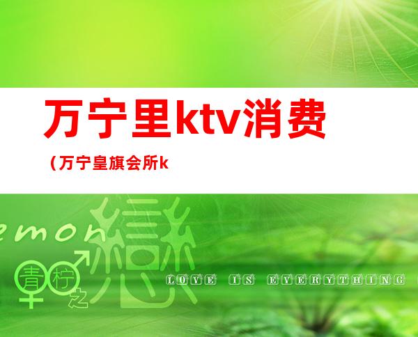 万宁里ktv消费(万宁皇旗会所ktv)