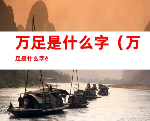 万足是什么字（万足是什么字 虿）