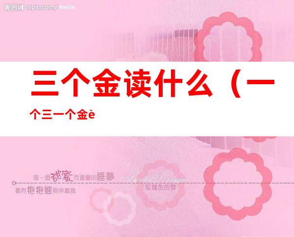 三个金读什么(一个三一个金读什么)
