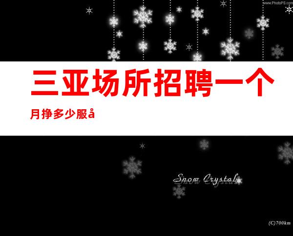 三亚场所招聘一个月挣多少服务员