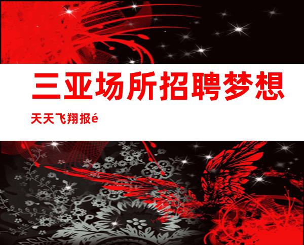 三亚场所招聘 梦想天天飞翔 报销车费