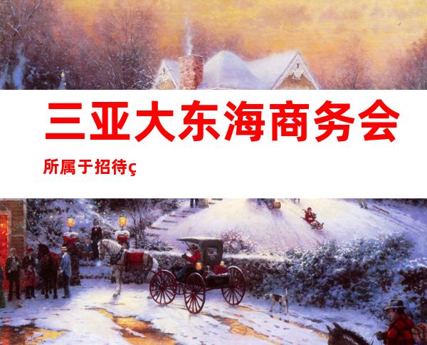 三亚大东海商务会所属于招待的头等舱,三亚ktv夜总会客户满意吗