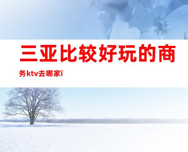三亚比较好玩的商务ktv去哪家(三亚最好的商务ktv)