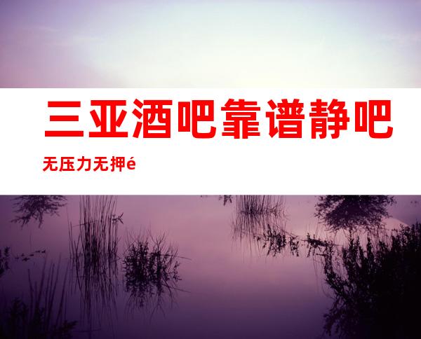 三亚酒吧靠谱静吧无压力无押金