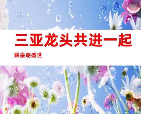 三亚龙头 共进一起赚 皇朝盛世