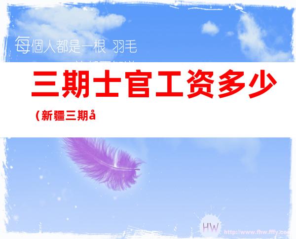 三期士官工资多少（新疆三期士官工资多少）