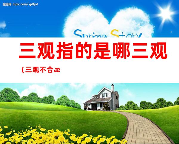 三观指的是哪三观(三观不合是指哪三观)