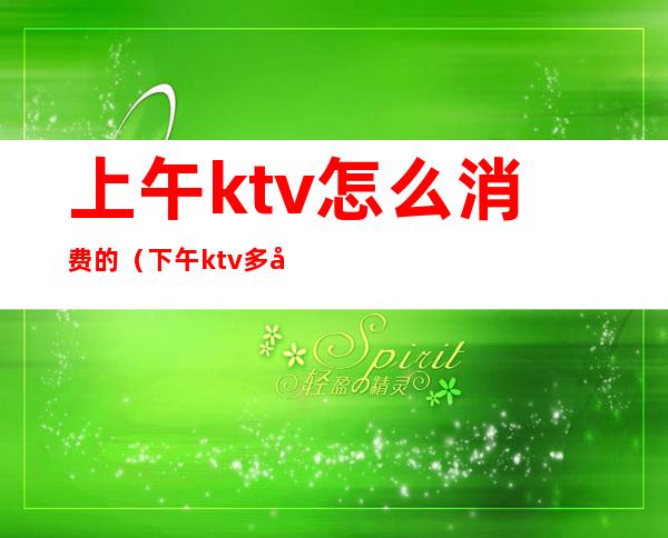 上午ktv怎么消费的(下午ktv多少钱)