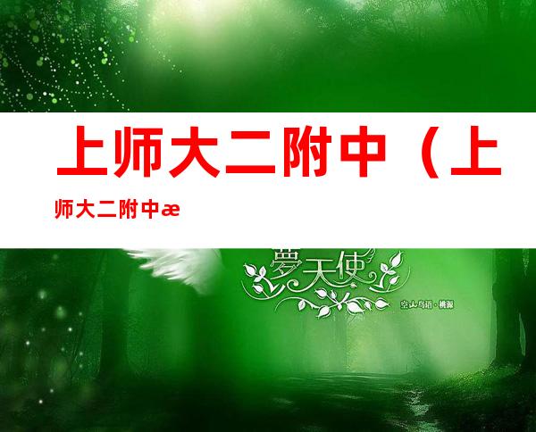 上师大二附中(上师大二附中校长)