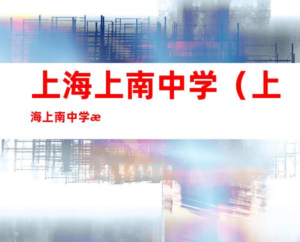 上海上南中学(上海上南中学校长是谁)