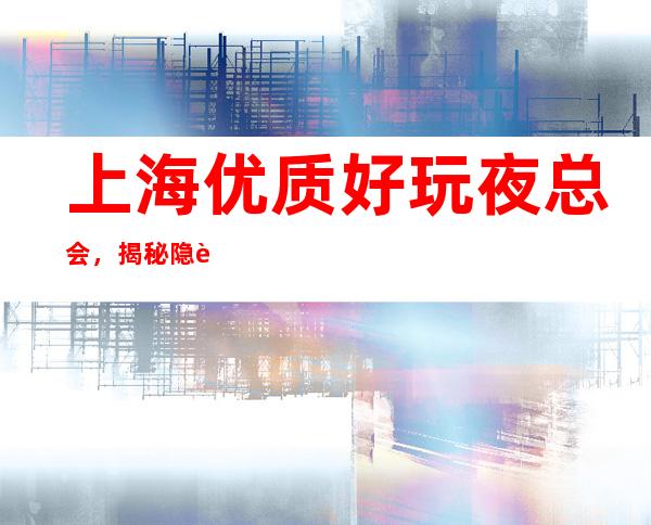 上海优质好玩夜总会，揭秘隐藏很深的上海好玩夜总会