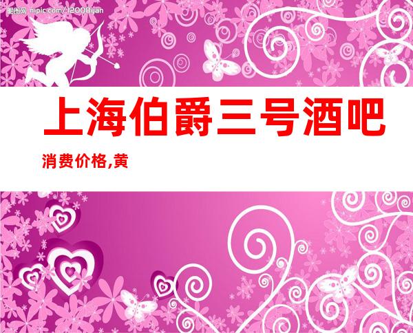 上海伯爵三号酒吧消费价格,黄浦三大更高小酒吧场所之一推荐