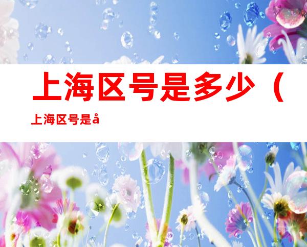 上海区号是多少(上海区号是多少号)