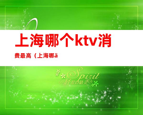 上海哪个ktv消费最高(上海哪个ktv最好)
