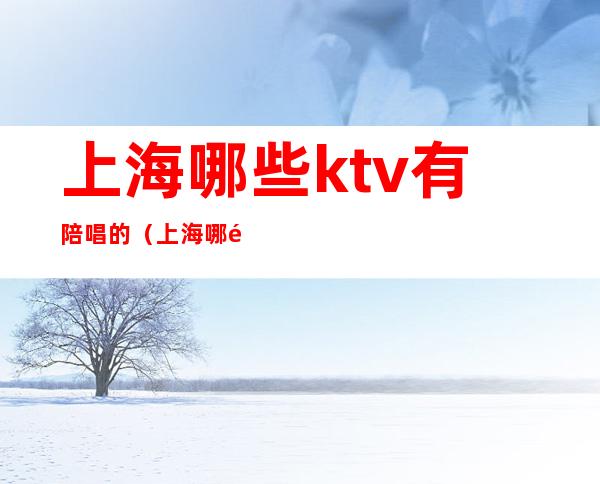上海哪些ktv有陪唱的(上海哪里有陪唱歌的)