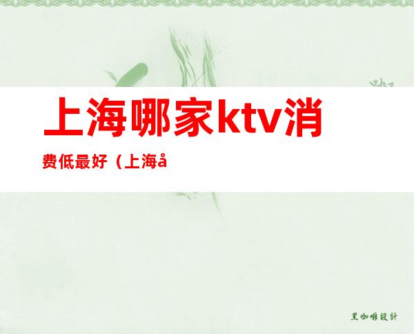 上海哪家ktv消费低最好(上海哪家ktv消费低最好)