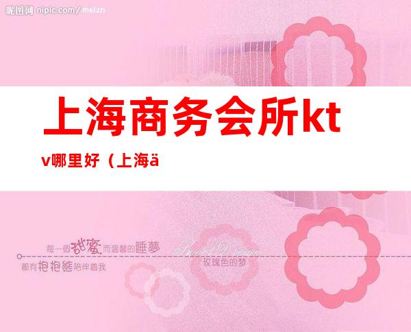 上海商务会所ktv哪里好(上海便宜的商务ktv)