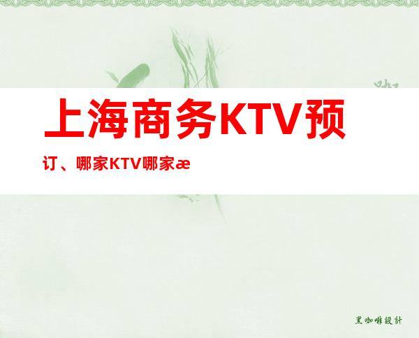 上海商务KTV预订、哪家KTV哪家更高