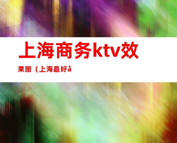 上海商务ktv效果图(上海最好商务ktv预订)