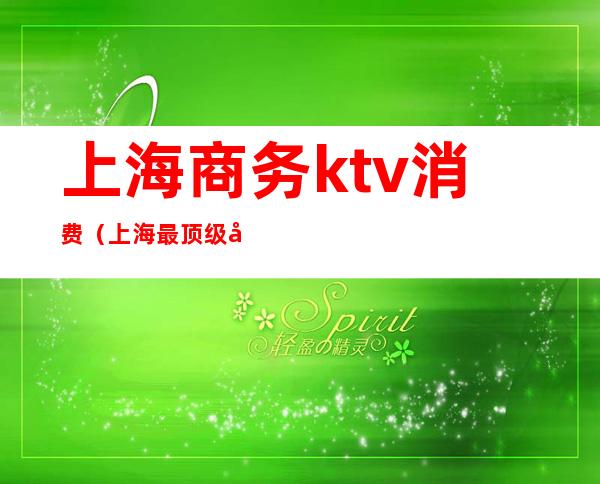 上海商务ktv消费(上海最顶级商务KTV)