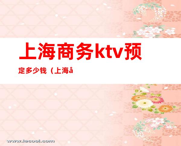 上海商务ktv预定多少钱(上海商务ktv价格)