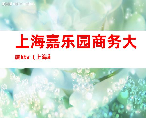 上海嘉乐园商务大厦ktv(上海嘉乐园商务大厦)