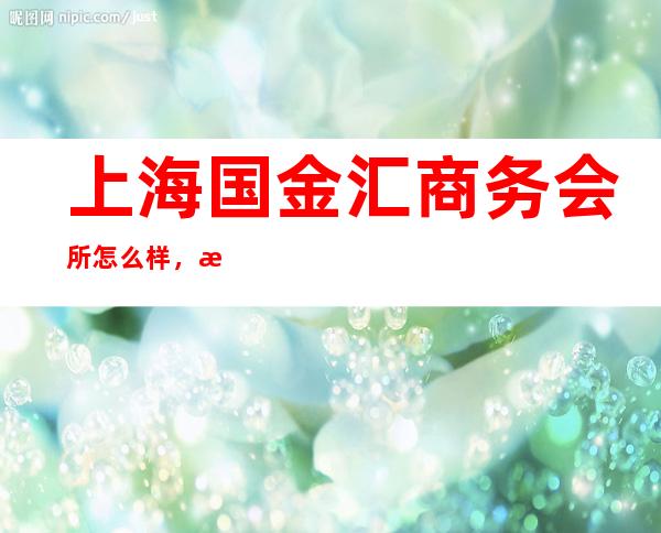 上海国金汇商务会所怎么样，杨浦区休闲酒吧档次很高吗