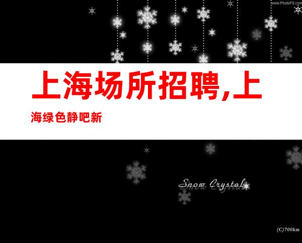 上海场所招聘,上海绿色静吧新开赚旺季若干名精英