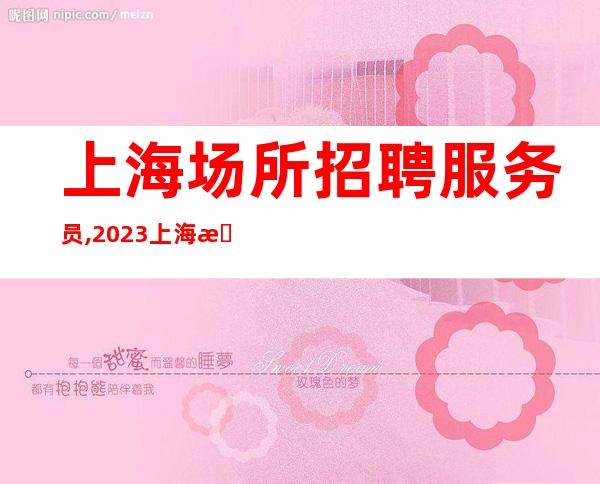 上海场所招聘服务员,2023上海更高静吧招聘员工溃于蚁穴