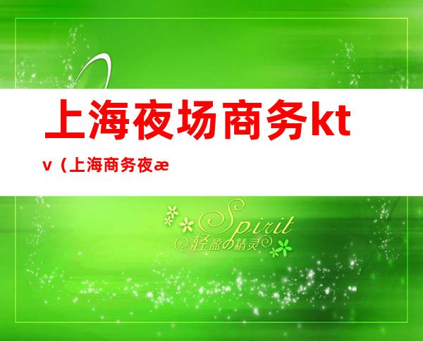 上海夜场商务ktv(上海商务夜总会)